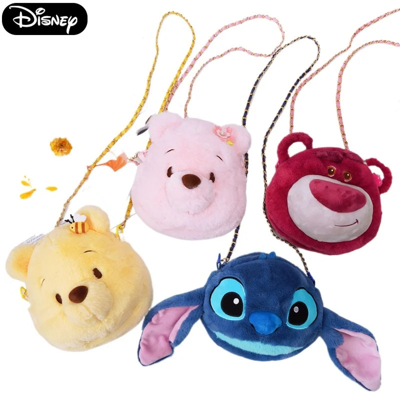 Adorable Winnie the Pooh Sling Bag Cute Strawberry Bear Fur Chain Purse Stylish Stitch Doll Bag P... | AliExpress (US)