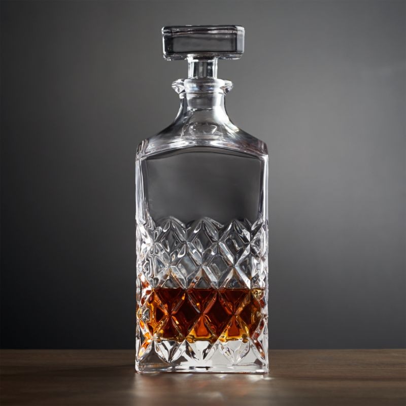 Hatch Cut Glass Decanter + Reviews | Crate and Barrel | Crate & Barrel