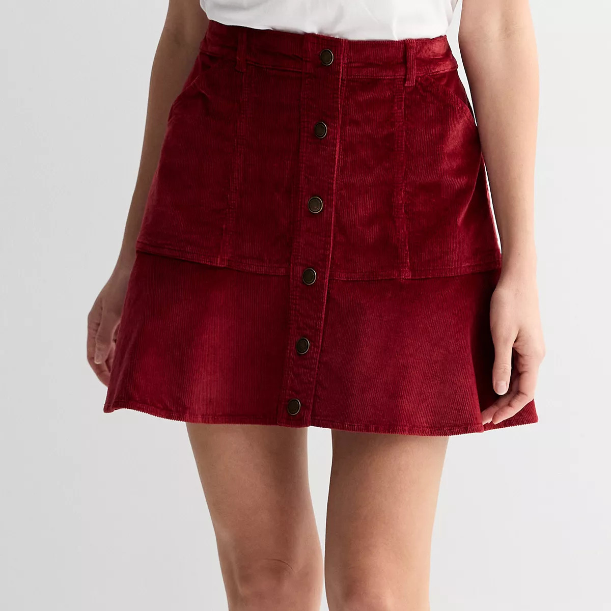 Women's Draper James Corduroy Button Front Skirt | Kohl's