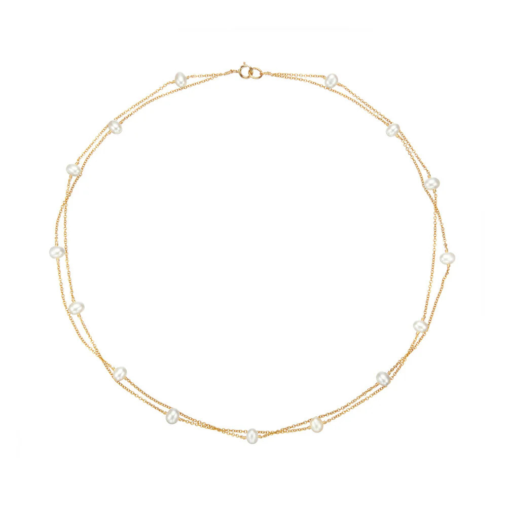 Gold Layered Pearl Necklace | Lily & Roo