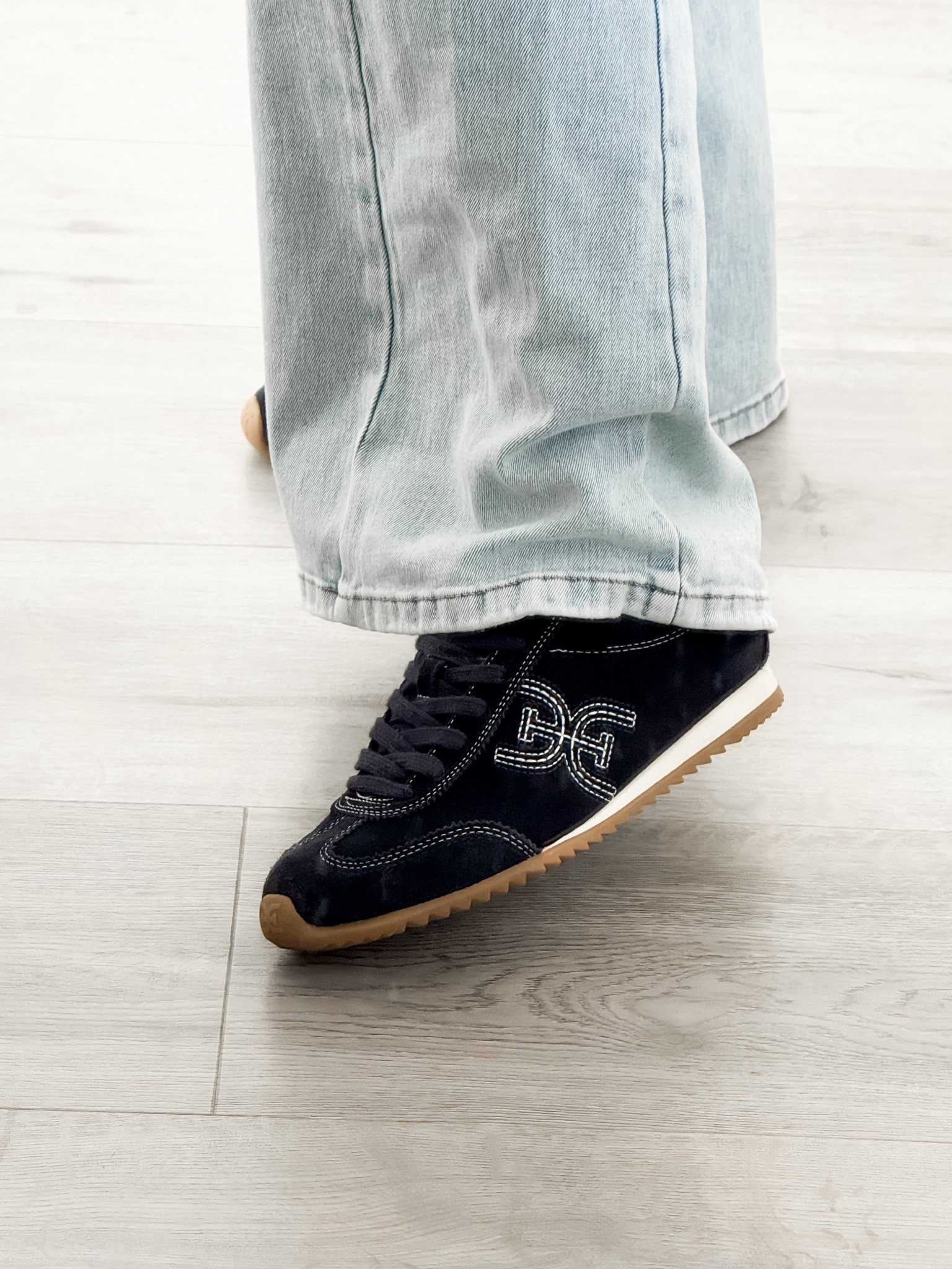 The perfect everyday sneaker with that cool-girl, effortless vibe that works with literally everything. Denim, leggings, dresses, and even casual office looks.

They have that retro-inspired silhouette with the prettiest neutral suede, contrast stitching, and a comfy gum sole that gives just enough edge while still staying classic. Lightweight, cushioned, and easy to wear all day without feeling bulky or stiff.

AND the best part: they’re currently on SALE!
Such a good time to grab a pair if you’ve been wanting a versatile sneaker you’ll reach for nonstop.
I just ordered a second color. 
Shown in the color Midnight Blue, but looks Black.
(Size down half size as they do run a tad big)

Perfect for:
• everyday errands
• travel days
• casual outfits
• mom life
• weekend wear

Sam Edelman sneakers • Sam Edelman sale • Nordstrom sneaker sale • women’s neutral sneakers • retro sneakers women • everyday casual sneakers • comfortable walking sneakers • gum sole sneakers • suede sneakers women • fashion sneakers on sale • Nordstrom half yearly sale shoes • stylish everyday sneakers 

#NordstromSale #NordstromHalfYearlySale #SamEdelman #SneakerStyle #EverydaySneakers #NeutralStyle #CasualChic #SaleFinds #LTKSale #LTKUnder100 #LTKFinds #LTKStyle #WardrobeBasics #CapsuleWardrobe #MomStyle #EffortlessStyle #RetroSneakers #ComfortAndStyle #SpringSneakers #EverydayOutfits

#LTKFindsUnder100 

#LTKootd #LTKTravel #LTKSaleAlert