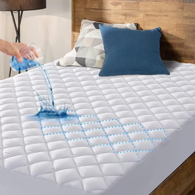 Hoey Full Size Waterproof Mattress Pad Protector – Quilted, Breathable, Noiseless Fitted Cover, Fits Up to 21" Deep Pocket | Target