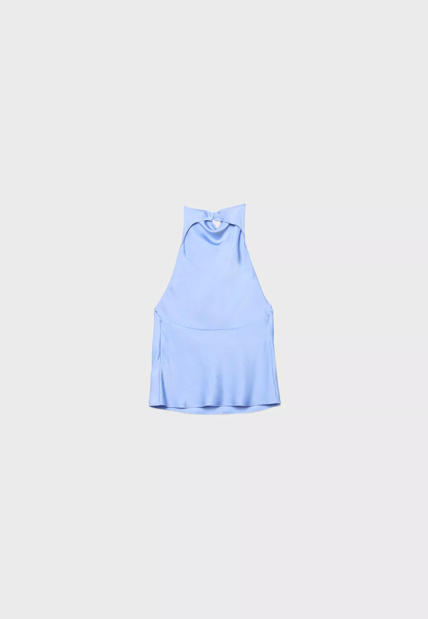 Satin effect halter top - Women's fashion | Stradivarius United Kingdom | Stradivarius (UK)