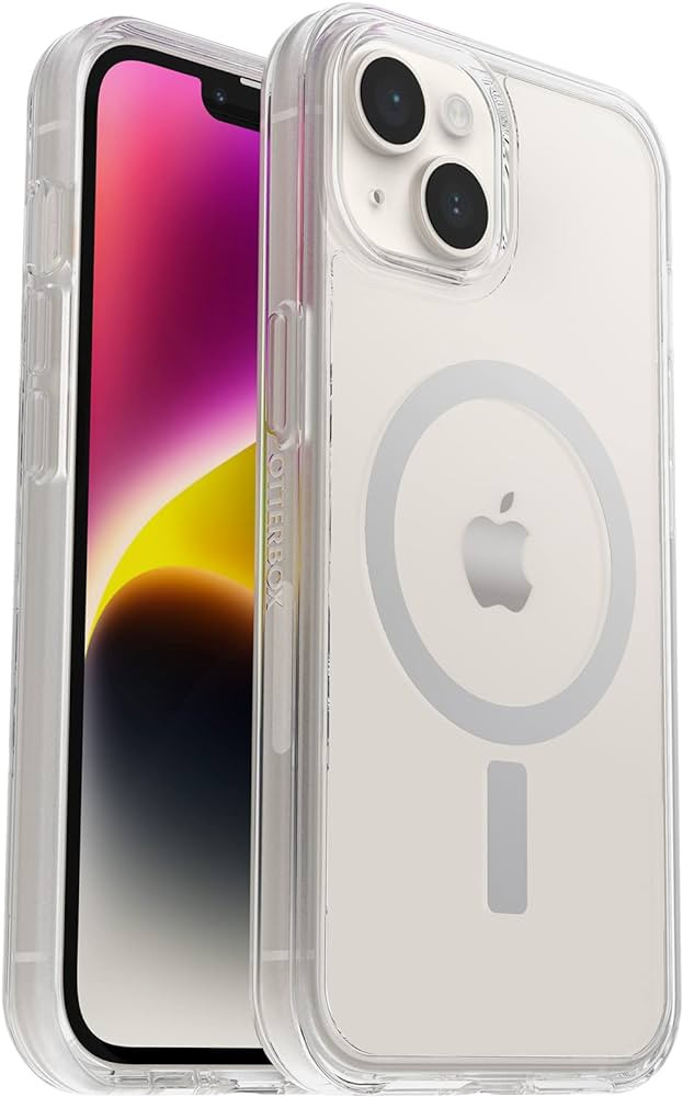 OtterBox iPhone 14 & iPhone 13 Symmetry Series+ Case - CLEAR , ultra-sleek, snaps to MagSafe, rai... | Amazon (US)