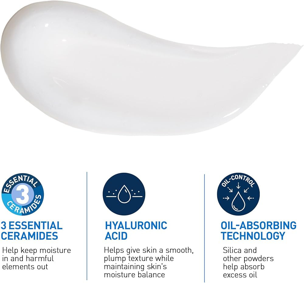 CeraVe Oil Control Moisturizing Gel-Cream | Face Moisturizer for Oily Skin | Niacinamide, Hyaluro... | Amazon (US)