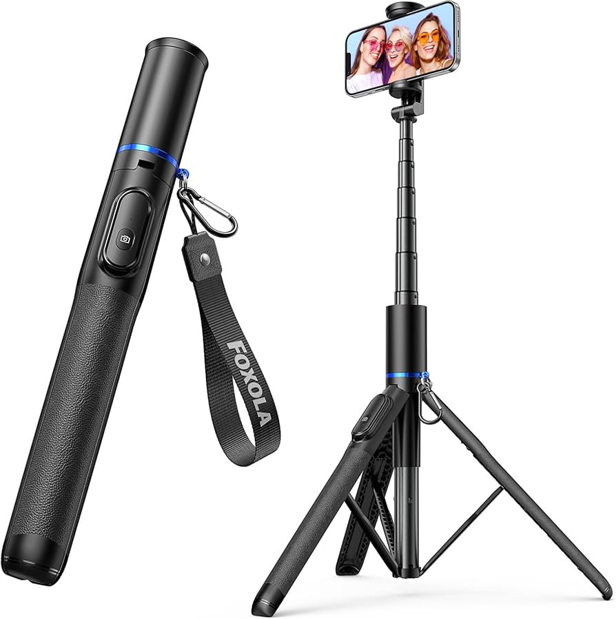 FOXOLA 61" Phone Tripod & Selfie Stick, Extendable All-in-1 Cell Phone Tripod Stand with Wireless... | Amazon (US)