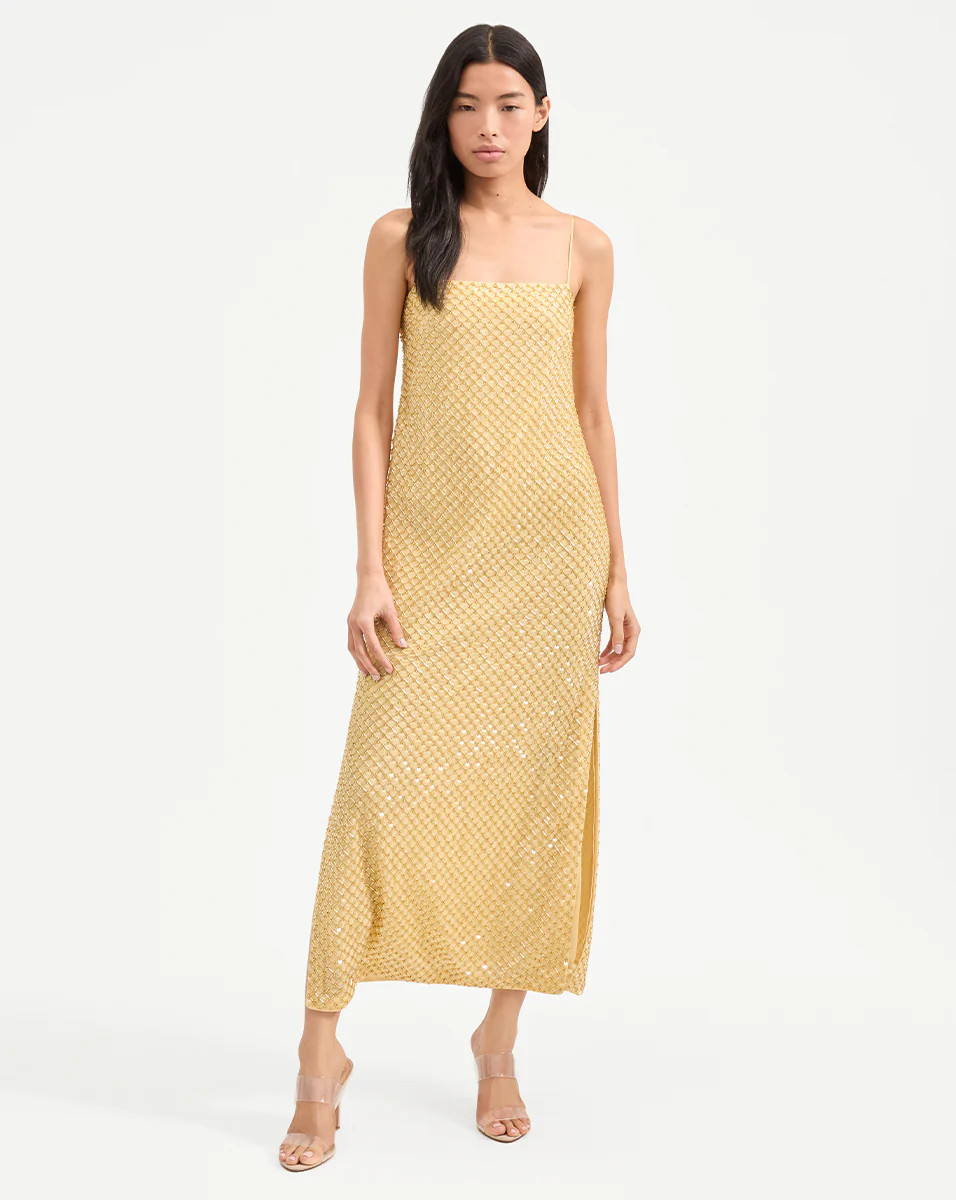 Petra Beaded Midi Dress | Veronica Beard