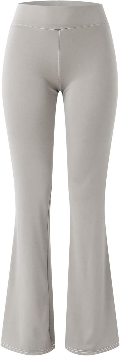 XIAOBU Bootcut Yoga Pants Women's High Waist Slim Flared Trousers Cutout Solid Soft Casual Sports... | Amazon (US)