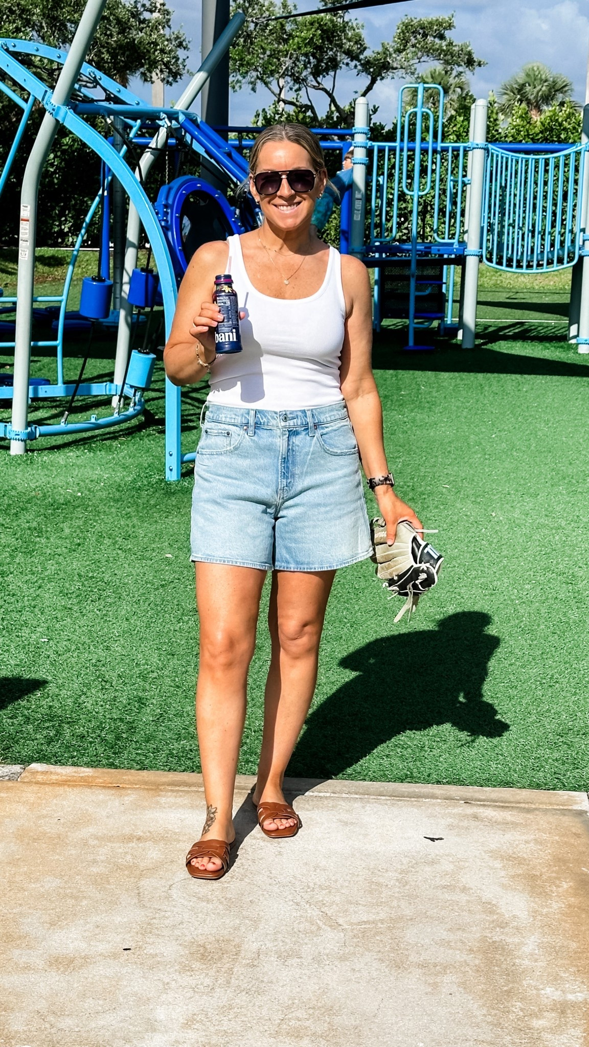 My momiform for the day at the park. Threw on a white linen button down and a belt to look more elevated for some house hunting. Sized up to a 30 in the shorts and they’re slightly big but I didn’t mind the relaxed fit. Tank is a medium and so is the linen top. Shared that look in another photo from the day!! 

#LTKootd #LTKmomlife #LTKdayinmylife