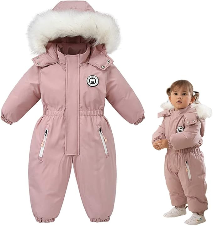 XIFAMNIY Boys and Girls One Piece Snowsuits Overalls Ski Suits Winter Waterproof Coats Jumpsuits ... | Amazon (US)
