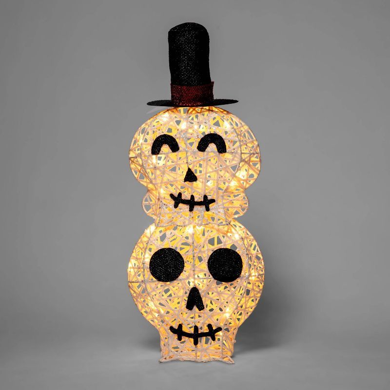 Light Up Double Stack Skulls Halloween Novelty Sculpture Light - Hyde & EEK! Boutique™ | Target