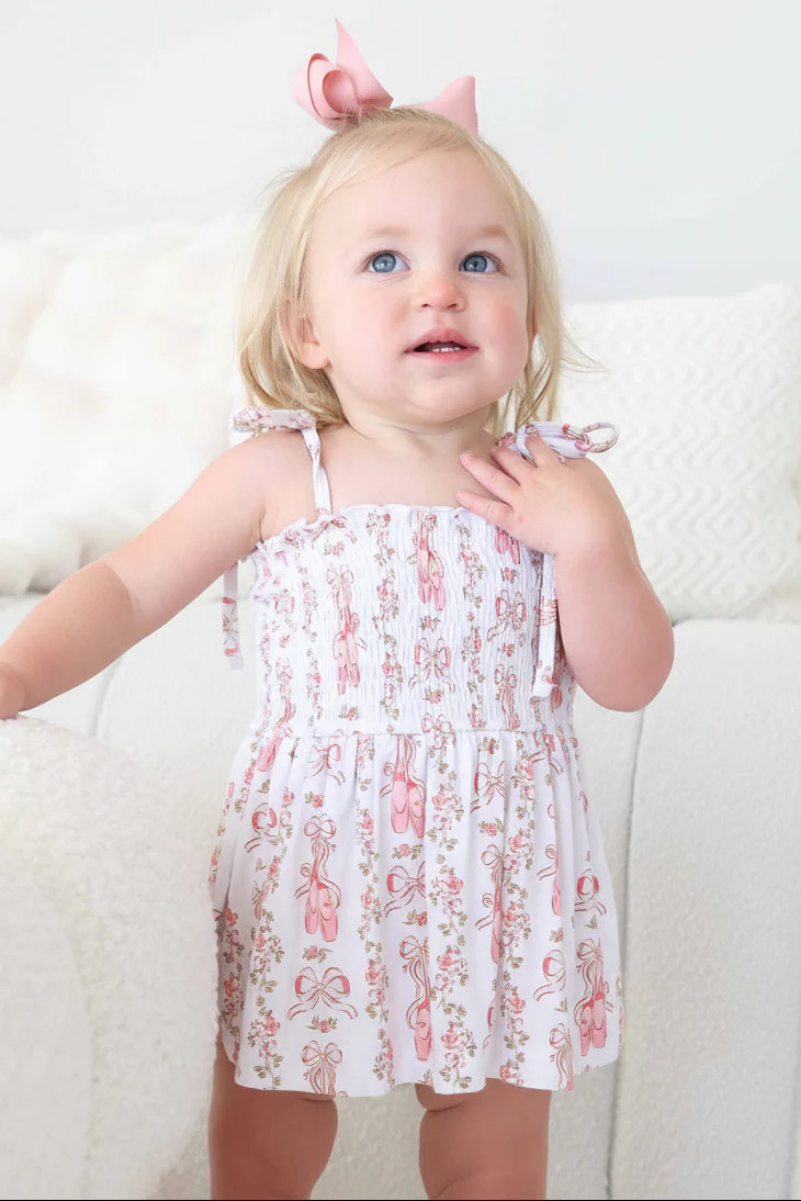 Smocked Twirl Bodysuit | Ballet Blossoms | Caden Lane