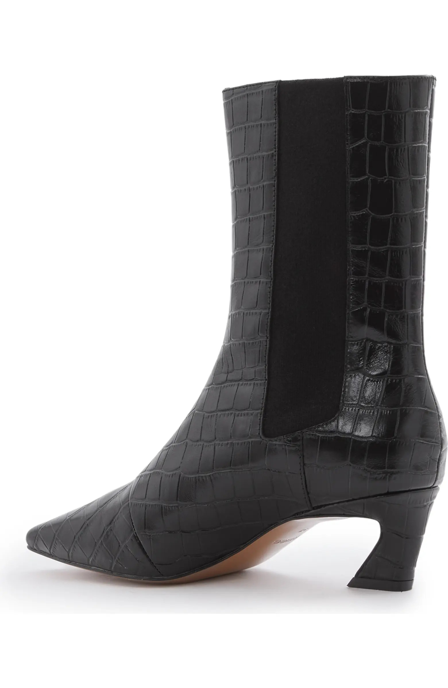 Reiss Mina Croc Embossed Chelsea Boot (Women) | Nordstrom | Nordstrom