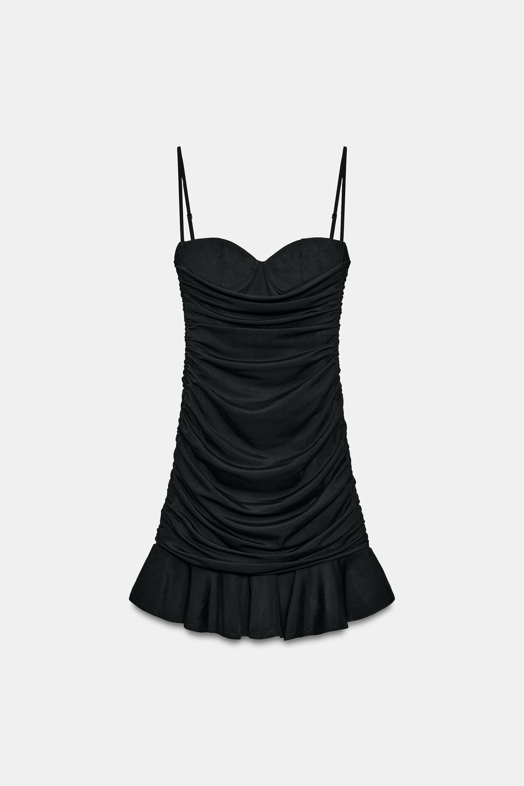 ROBE DRAPÉE À VOLANT | Zara FR