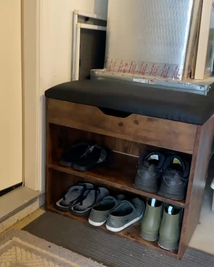 Tired of shoe piles at your entry doors? This is a nice way to corral them and it also has a seat that lifts for additional space for keys or the dogs leash. Looks really nice, too! 


#LTKFamily #LTKHome