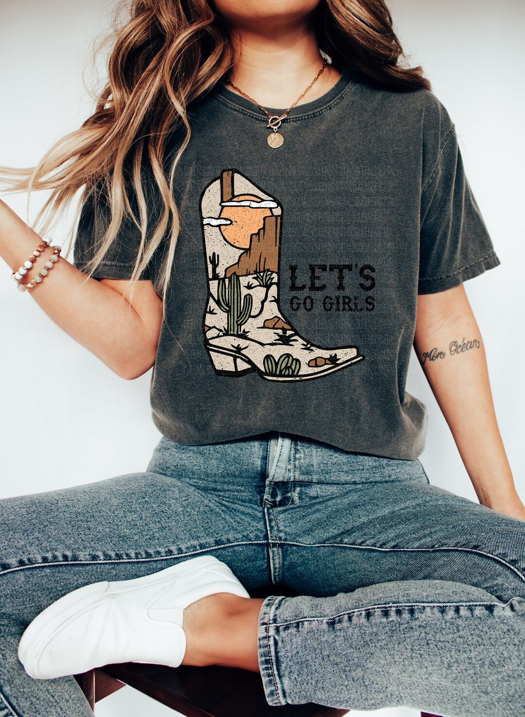 Lets Go Girls Western Shirt, Howdy Graphic Tee Boho Southwest Cowgirl T-shirt, Midwest Nashville ... | Etsy (US)