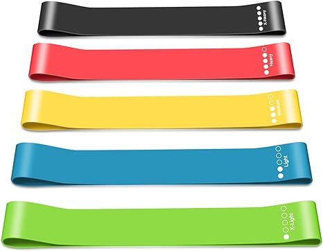 Shishae Resistance Band Workout Bands for Women and Men Elastic Bands with 5 Different Resistance... | Amazon (US)