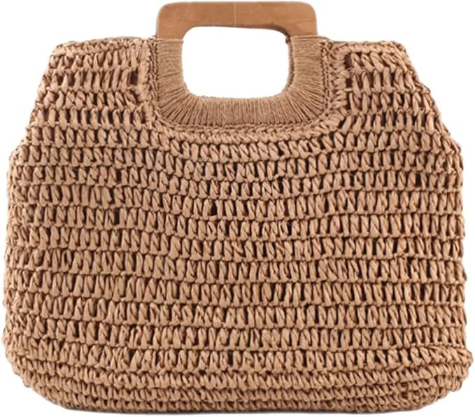 Straw Bags Purse Woven Summer Beach Totes Handbags Shoulder Bag for Women Wicker Crochet Basket B... | Amazon (US)