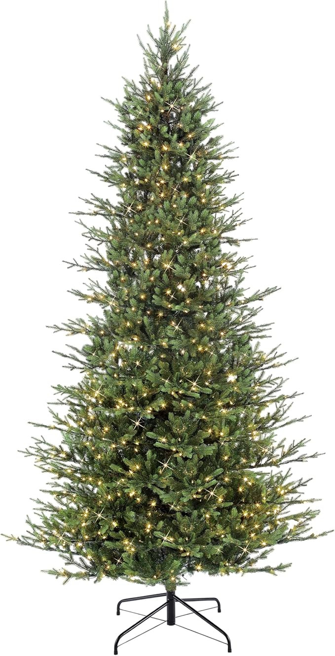 Puleo International 9 Foot Pre-Lit Slim Balsam Fir Artificial Christmas Tree with 800 Clear Light... | Amazon (US)