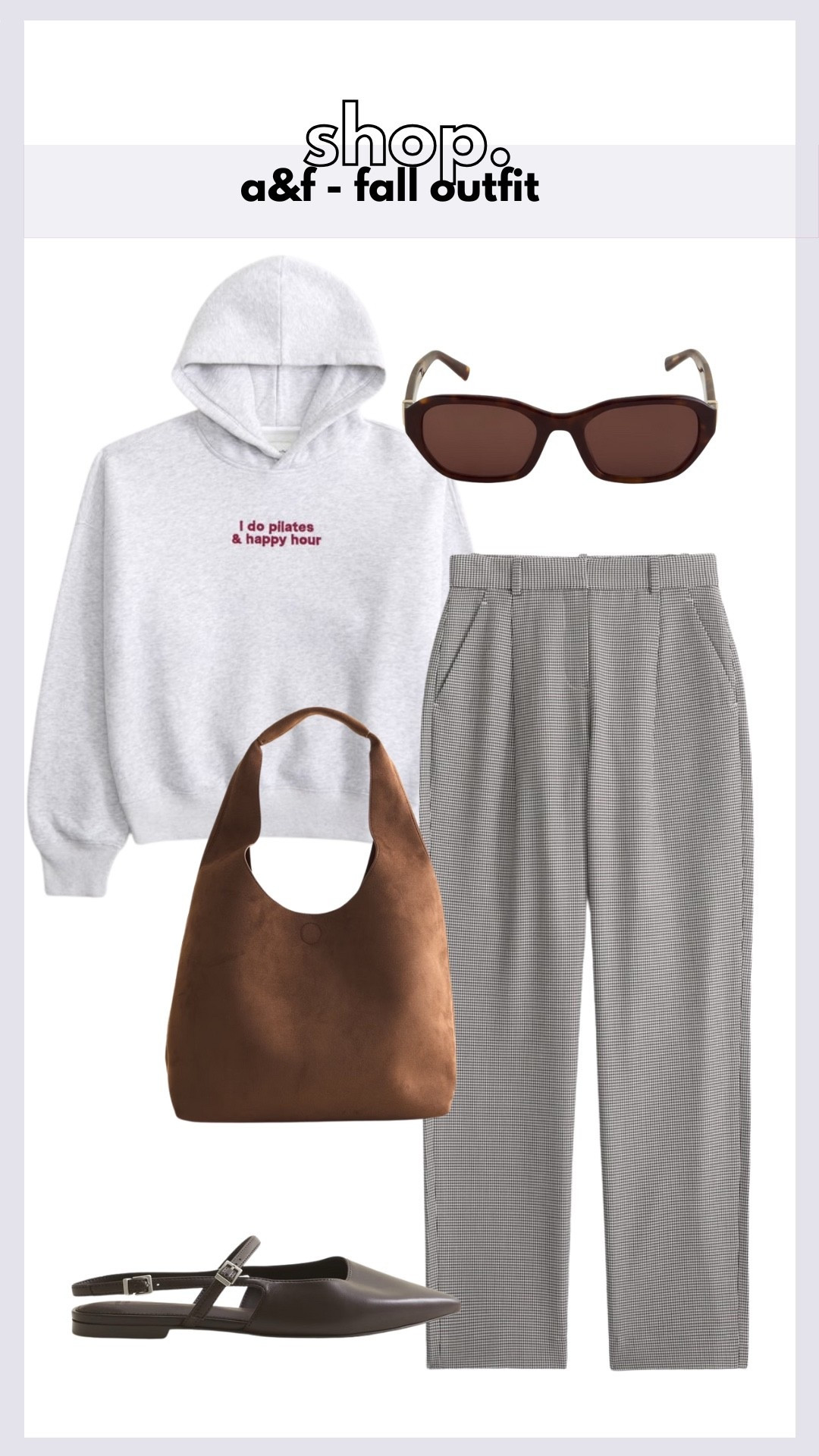 Abercrombie outfit, fall outfits, a&f outfits, hoodie, hoodie, bag, trousers, sunglasses, flats 

#LTKStyleTip #LTKFindsUnder100 #LTKSeasonal