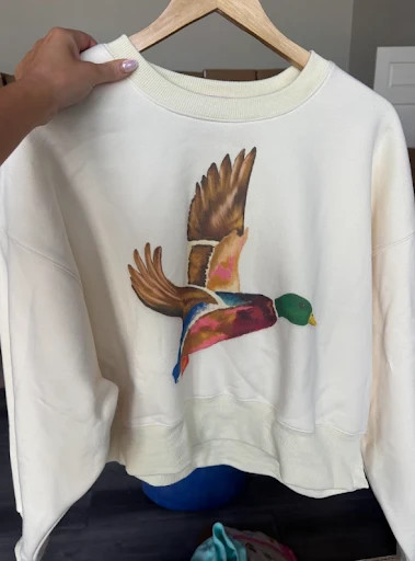 Flying Mallard Crop Sweatshirt | Poppy & Pine