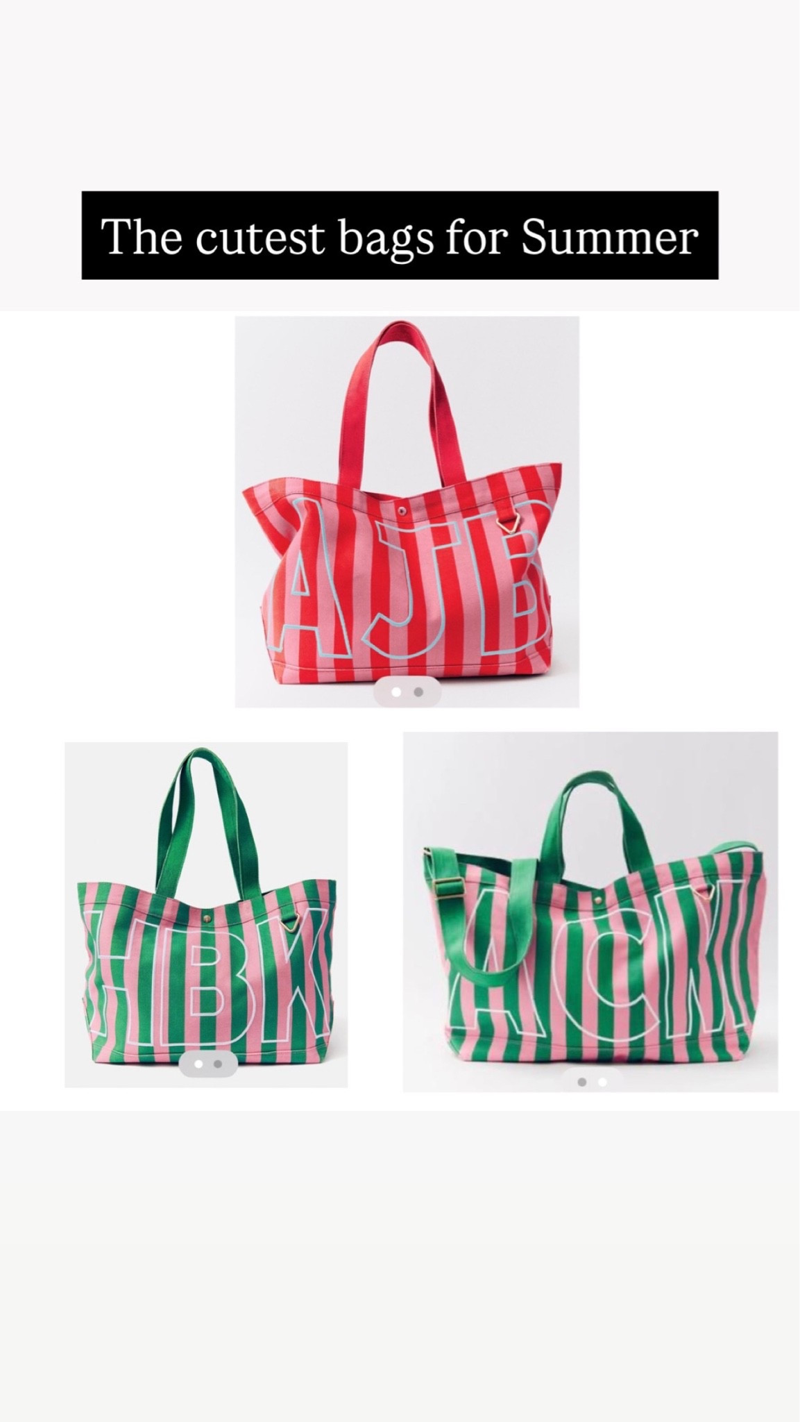 How cute are these tote bags for Summer! Comes in 3 sizes, lots of colors and super cute!

#LTKActive #LTKgrwm #LTKmorningroutine