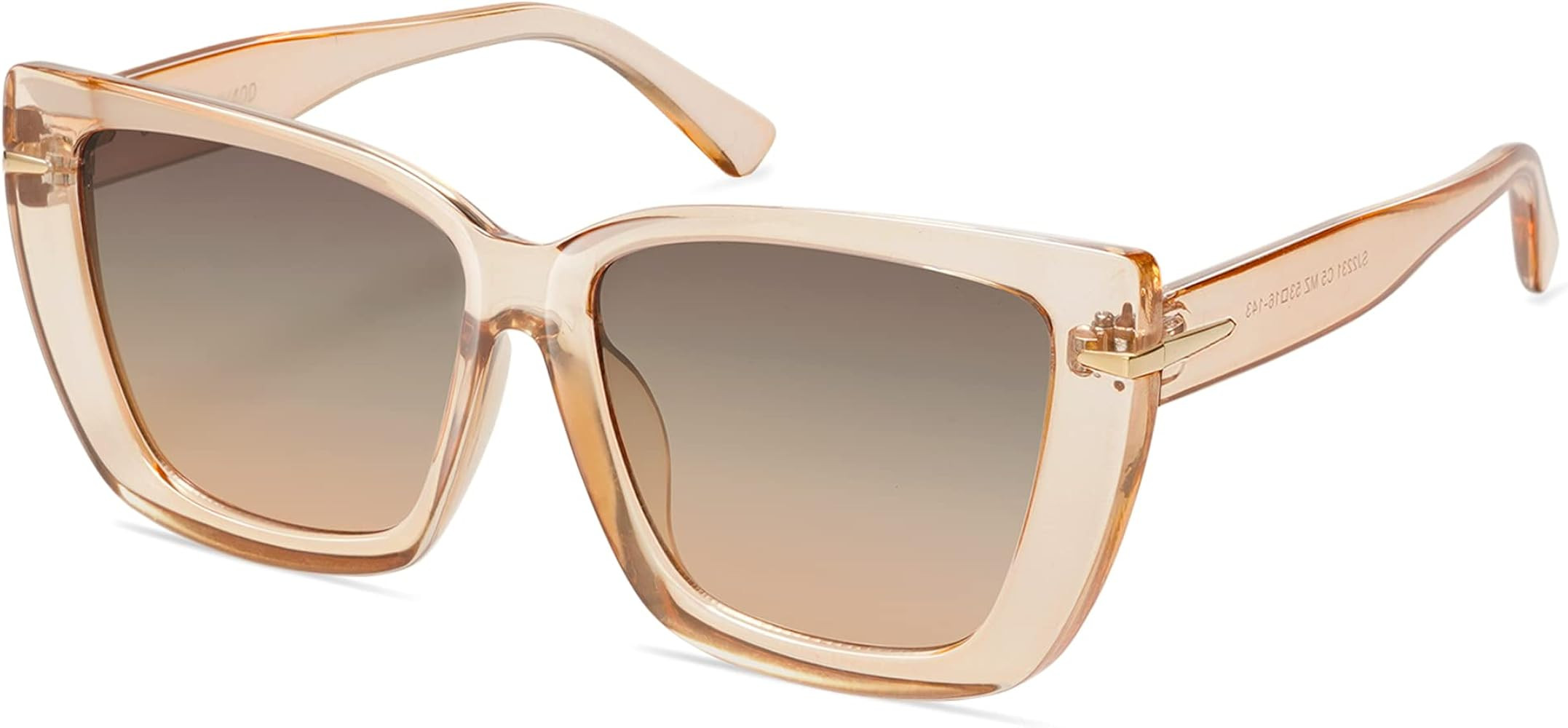 SOJOS Large Oversized Cat Eye Sunglasses for Women 70s Retro Trendy Designer Shades SJ2231 | Amazon (US)