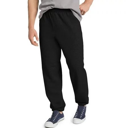 Hanes Men's ComfortBlend EcoSmart Sweatpants, Black, Small | Walmart (US)