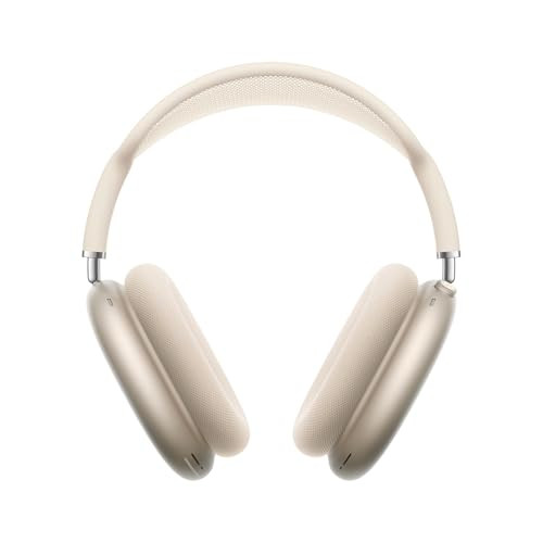 Apple AirPods Max Wireless Over-Ear Headphones, Pro-Level Active Noise Cancellation, Transparency Mode, Personalised Spatial Audio, USB-C Charging, Bluetooth Headphones for iPhone, Starlight ​​​​​​​ | Amazon (UK)