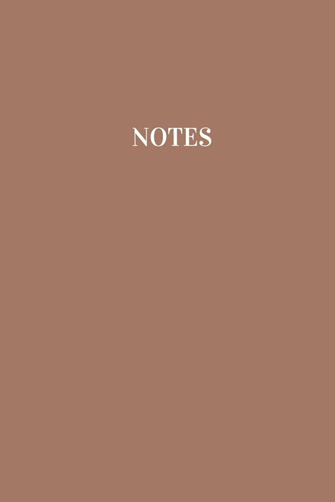 Notes: Mocha Mousse Notebook / Pantone Color of the Year 2025 / 100 pages Lined 6 x 9 A5 | Amazon (US)
