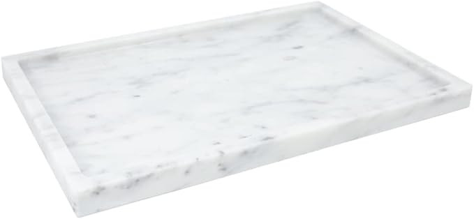 100% Natural Marble Serving Tray Luxury Marble Storage Tray for Home Decor Stone Tray for Bathroo... | Amazon (US)