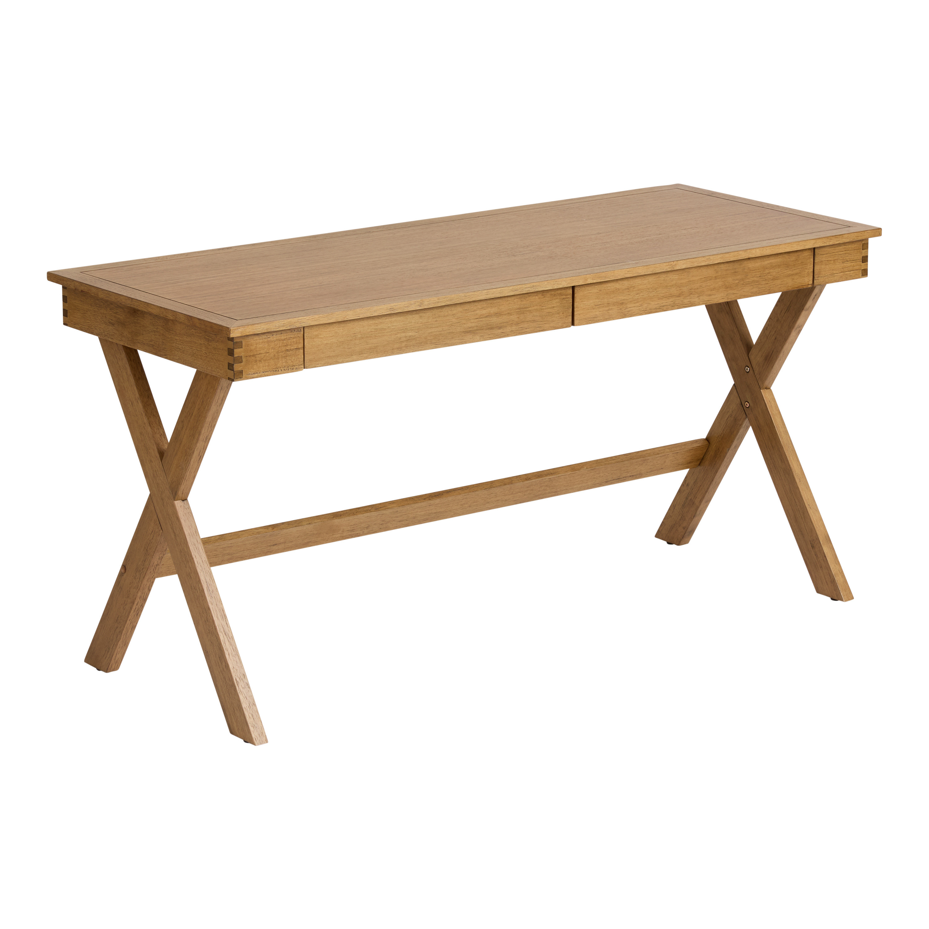 Roberts Rustic Honey Wood Campaign Desk | World Market
