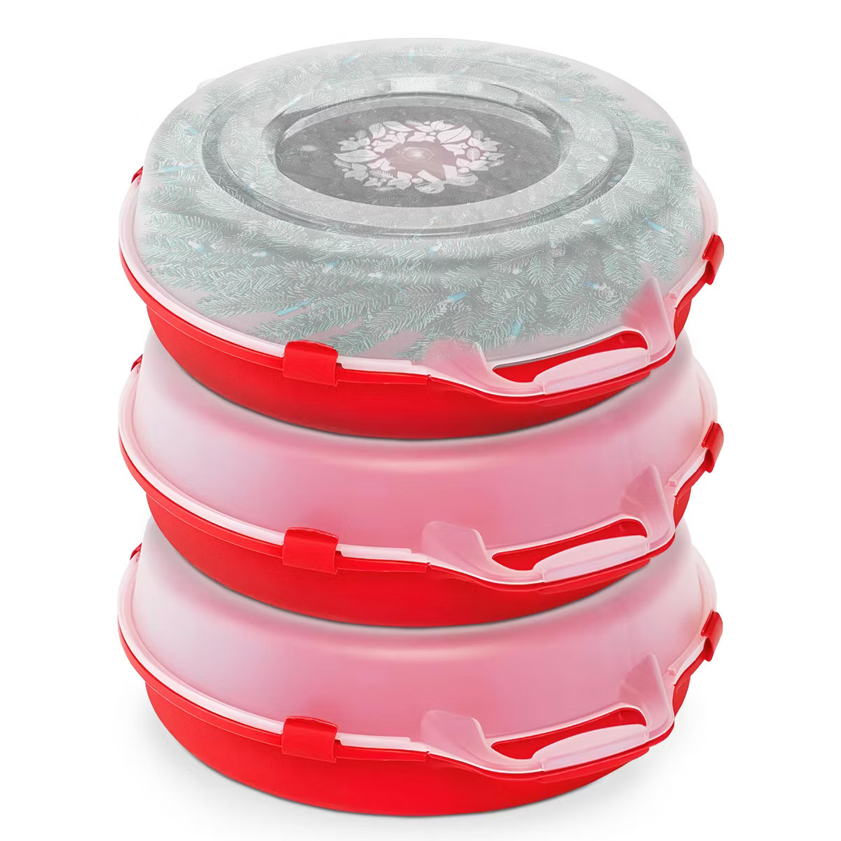 Homz 24 Inch Seasonal Holiday Christmas Plastic Wreath Storage Box | Target