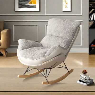 Modern Double-sided Fabric Rocking Chair Rocking Chair | Wayfair North America
