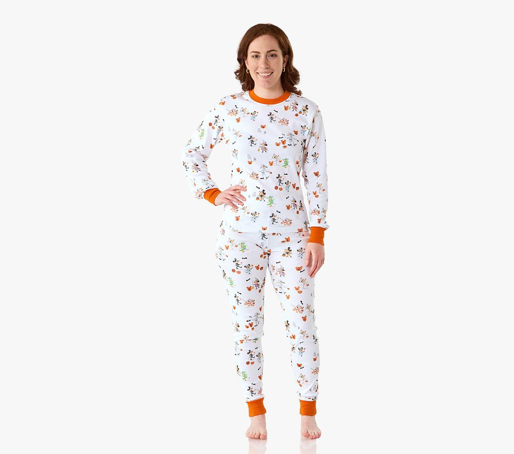 Disney Mickey Mouse and Friends Halloween Organic Cotton Adult Tight Fit Pajama Set | Pottery Barn Kids