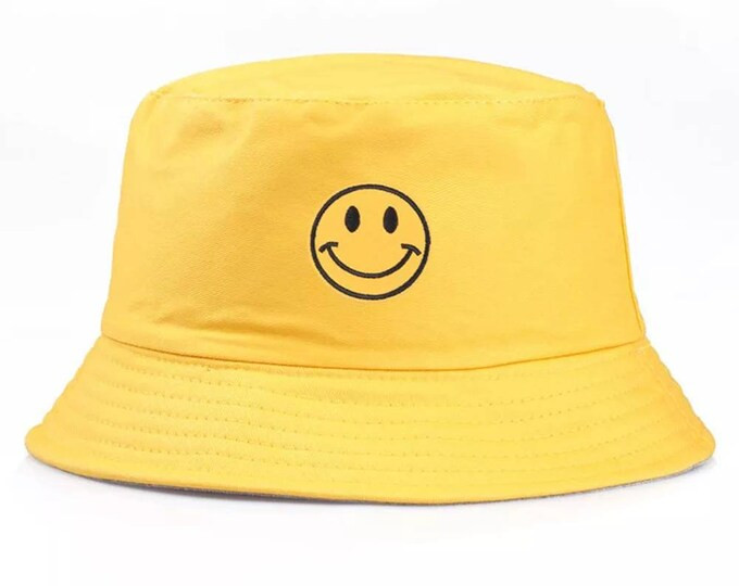 happy bucket hat | Etsy (US)