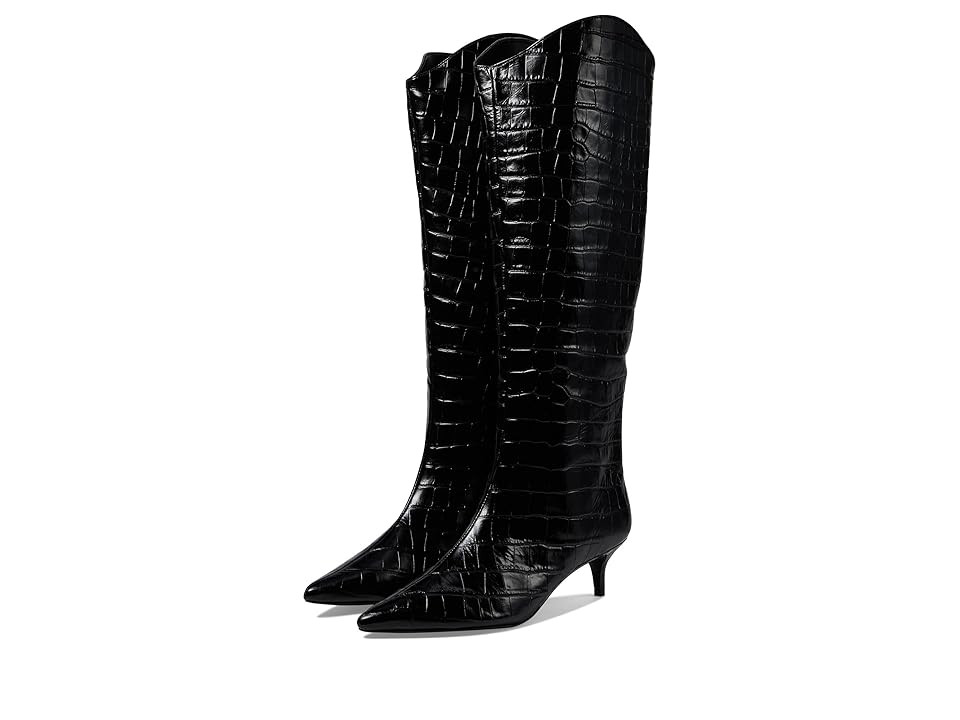 Schutz Maryana Lo Wide Women's Boots Black 1 : 7.5 M, Leather | Zappos