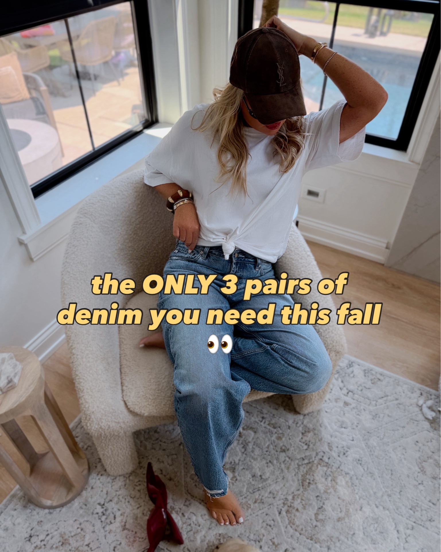 All of these jeans fit true to size! Some are on sale right now too. 🤍✨

If you’re loving the extra baggy, relaxed look like I am, I’d recommend sizing up 1–2 sizes. It’s such a fun trend for fall and they still look so flattering. Plus… they’re really good on the bum. 😉


Fall style. Jeans. Denim. Fall outfits. Jacket. Sale.

#LTKSaleAlert #LTKootd #LTKOver40