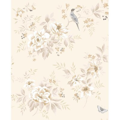 Fine Decor Liora Cream Floral Wallpaper Lowes.com | Lowe's