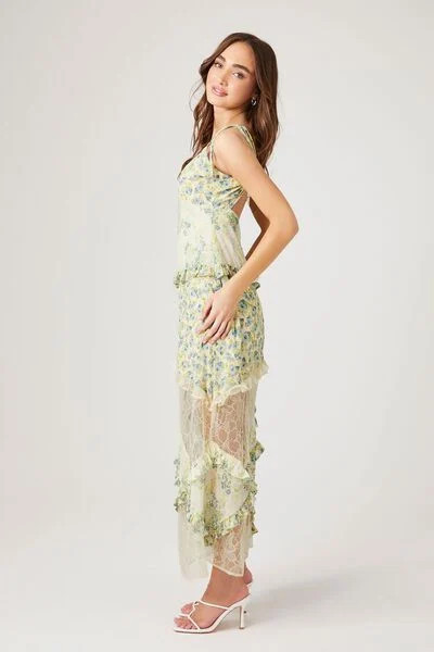 Tiered Floral Patchwork Maxi Dress | Forever 21