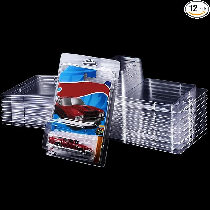 Tatuo 12 Pcs Protector Packs Compatible with Hot Wheels Model Car Clamshell Cases Plastic Car Dis... | Amazon (US)