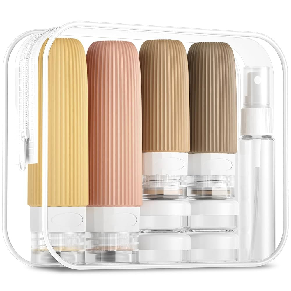 16 Pack Travel Bottles Set, TSA Approved Leak Proof Silicone Squeezable Containers for Toiletries... | Amazon (US)