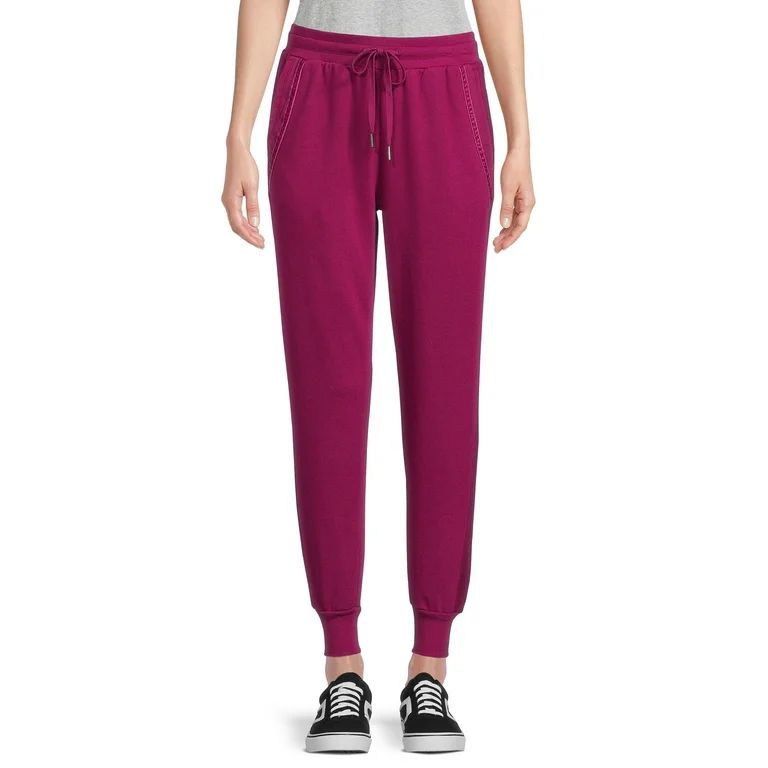 Time and Tru Women's Terry Trim Joggers | Walmart (US)