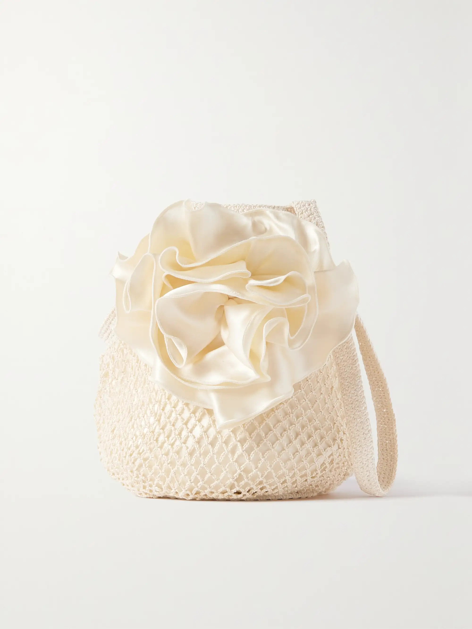 Devana medium embellished crochet-knit shoulder bag | NET-A-PORTER (US)