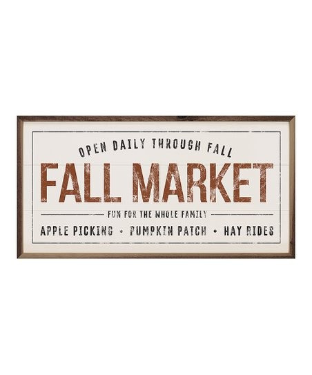 Rust 'Fall Market' Framed Wall Sign | Zulily