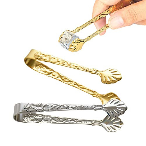Mini Tongs for Appetizer Sugar Tongs Small Tongs for Ice Cube Rose Handle Tong for Serving Food Party Supplies for Tea Party | Amazon (US)