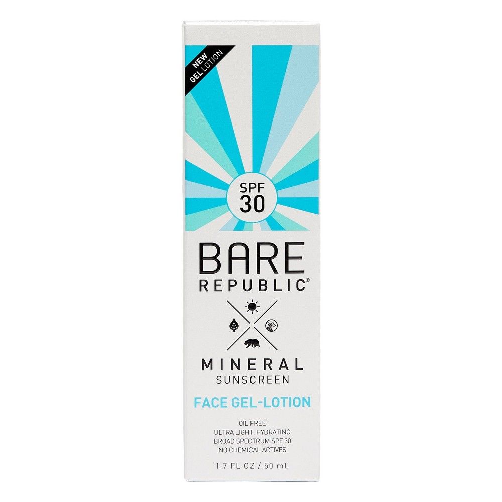 Bare Republic Mineral Face Gel Sunscreen Lotion - SPF 30 - 1.7 fl oz | Target