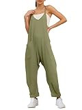 AUTOMET Jumpsuits for Women Casual Summer Rompers Sleeveless Loose Spaghetti Strap Baggy Overalls... | Amazon (US)