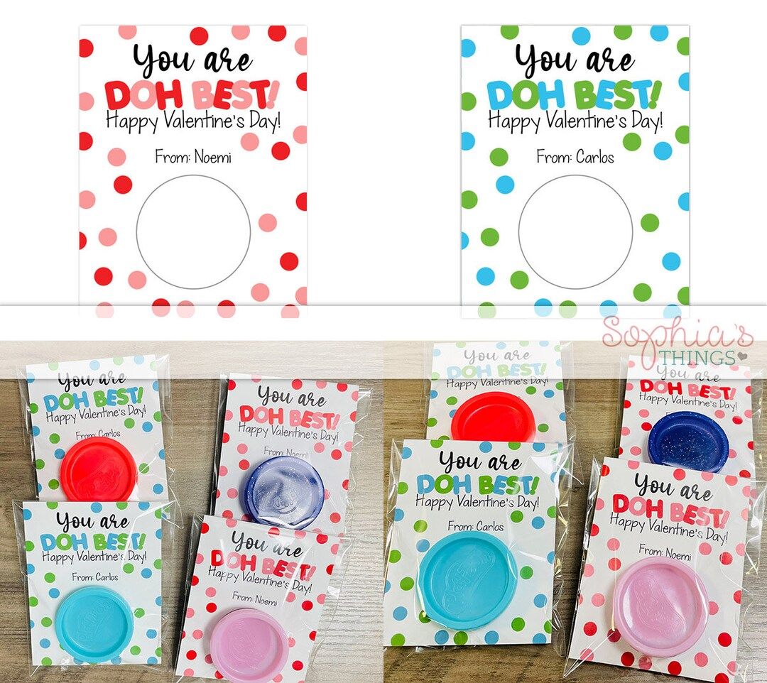 Valentine's Day Play Mold Kits Personalized Valentine Doh - Etsy | Etsy (US)