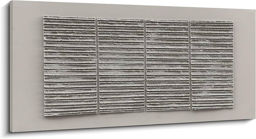 NANKAI Art White Thick Texture abstract art Oil painting 30x60 Inches large Contemporary Minimali... | Amazon (US)